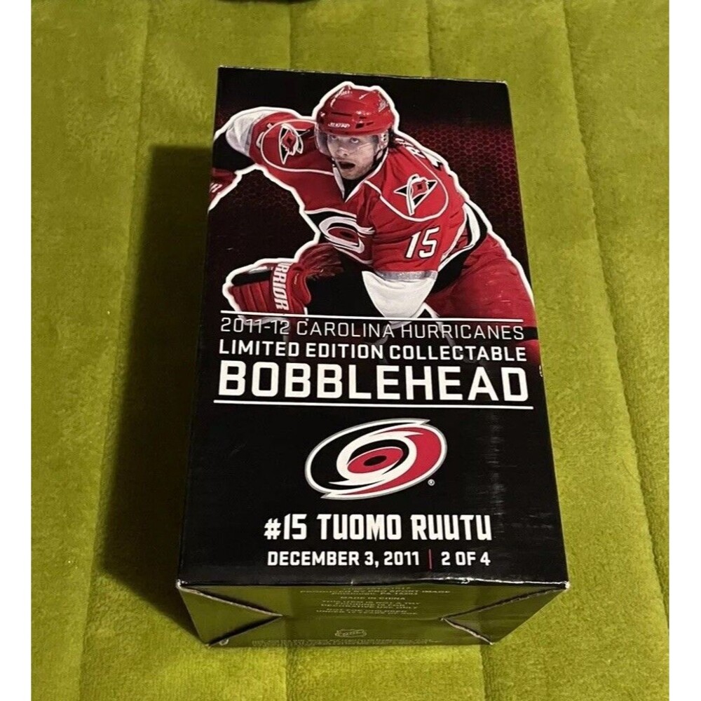 TUOMO RUUTU CAROLINA HURRICANES BOBBLEHEAD New Hockey Fan Gift NHL Collectible